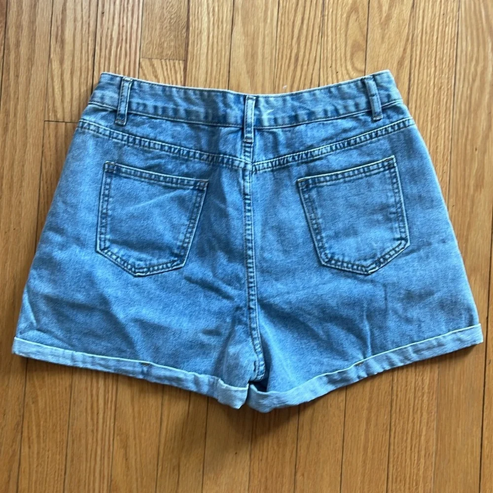 Blue Denim Women's Shorts - Picture 2 of 4